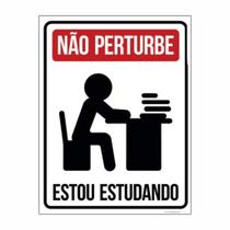 Placa de Aviso / Sinalização - Não Perturbe (25x20cm) - NP09