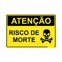 Placa de Aviso / Sinalização - Perigo Risco de Morte - (25x20cm) - RM06 Placa de Aviso / Sinalização - Perigo Risco de Morte - (25x20cm) - RM06