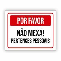 Placa de Aviso / Sinalização - Pretences Pessoais - PP03 Placa de Aviso / Sinalização - Pretences Pessoais - PP03