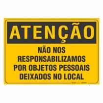 Placa de Aviso / Sinalização - Pretences Pessoais - PP09
