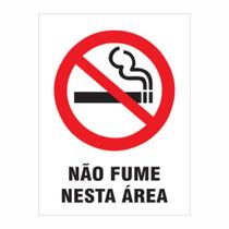 Placa de Aviso / Sinalização - Proibido Fumar (15x20cm) - PF03