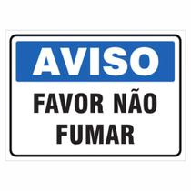 Placa de Aviso / Sinalização - Proibido Fumar (15x20cm) - PF04