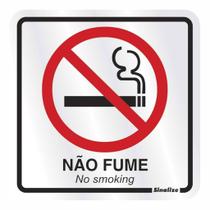 Placa de Aviso / Sinalização - Proibido Fumar (15x20cm) - PF05