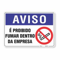 Placa de Aviso / Sinalização - Proibido Fumar (15x20cm) - PF06