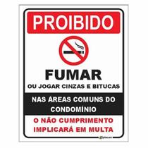 Placa de Aviso / Sinalização - Proibido Fumar (15x20cm) - PF11