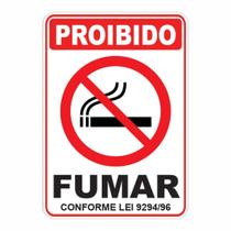 Placa de Aviso / Sinalização - Proibido Fumar (25x20cm) - PF06