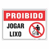 Placa de Aviso / Sinalização / Proibido Jogar Lixo (25x20) PL03
