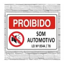Placa de Aviso / Sinalização - Proibido Som Automotivo (25x20cm) SA03 Placa de Aviso / Sinalização - Proibido Som Automotivo (25x20cm) SA03