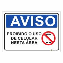 Placa de Aviso / Sinalização - Proibido uso de celular (15x20cm) - CL06 Placa de Aviso / Sinalização - Proibido uso de celular (15x20cm) - CL06