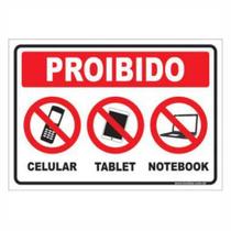 Placa de Aviso / Sinalização - Proibido uso de celular (20x25) - CL05 Placa de Aviso / Sinalização - Proibido uso de celular (20x25) - CL05