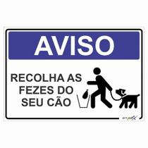 Placa de Aviso / Sinalização - Recolha as Fezes do seu Cão - RC08 Placa de Aviso / Sinalização - Recolha as Fezes do seu Cão - RC08