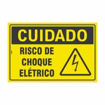 Placa de Aviso / Sinalização - Risco de Choque - RC01