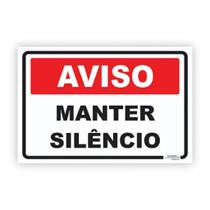 Placa de Aviso / Sinalização - SIlencio nos Corredores (25x20cm) - SC06 Placa de Aviso / Sinalização - SIlencio nos Corredores (25x20cm) - SC06