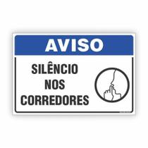 Placa de Aviso / Sinalização - SIlencio nos Corredores (25x20cm) - SC08 Placa de Aviso / Sinalização - SIlencio nos Corredores (25x20cm) - SC08