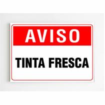 Placa de Aviso / Sinalização - Tinta Fresca (25x20cm) - TF05