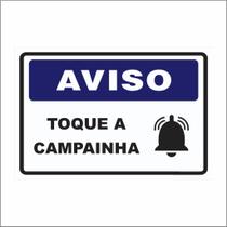 Placa de Aviso / Sinalização - Toque a Campainha Para ser Atendido (25x20cm) - CP02 Placa de Aviso / Sinalização - Toque a Campainha Para ser Atendido (25x20cm) - CP02