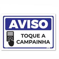 Placa de Aviso / Sinalização - Toque a Campainha Para ser Atendido (25x20cm) - CP06 Placa de Aviso / Sinalização - Toque a Campainha Para ser Atendido (25x20cm) - CP06