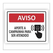 Placa de Aviso / Sinalização - Toque a Campainha Para ser Atendido (25x20cm) - CP08 Placa de Aviso / Sinalização - Toque a Campainha Para ser Atendido (25x20cm) - CP08