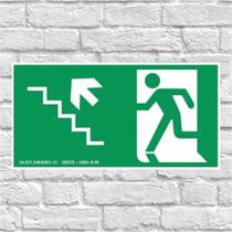 Placa de Aviso / Sinalizção - Cuidado Ao subir / Descer escadas - ES01 (NÃO FOTOLUMINESCENTE)