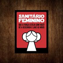 Placa De Banheiro Feminino - Princesa Rebelde (27x35) - Sinalizo