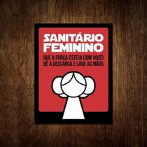 Placa De Banheiro Feminino - Princesa Rebelde (27X35) - Sinalizo