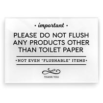 Placa de banheiro Reilly Originals Do Not Flush Rules 9x13cm