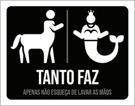 Placa De Banheiro Tanto F Lave As Mãos 36X46