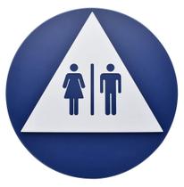 Placa de Banheiro Unissex Hillman Triângulo e Círculo 30 cm Placa de Banheiro Unissex Hillman Triângulo e Círculo 30 cm