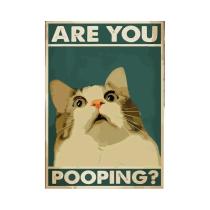 Placa De Banheiro Vintage Para Cães E Gatos, Pôster De Tela, Arte De Parede, Decoração De Casa,