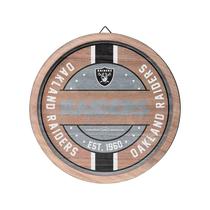 Placa de barril de madeira FOCO Oakland Raiders NFL oficialmente licenciada