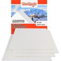 Placa de base LitoMagic empilhável de 25 x 25 cm para blocos Lego e Kre-O Placa de base LitoMagic empilhável de 25 x 25 cm para blocos Lego e Kre-O