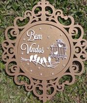 Placa de bem vindos Placa de bem vindos