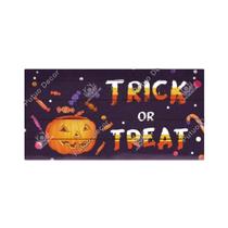 Placa De Boas-Vindas De Madeira Para Porta De Halloween Com Abóbora, Fantasma E Morcego, Artesanato
