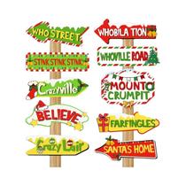 Placa De Boas-Vindas Whoville Para O Natal, Decoração Externa Para Porta Da Frente