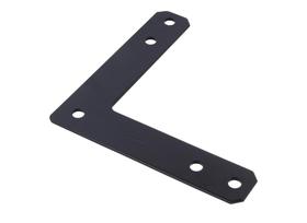 Placa de canto Hampton 30x30 cm Aço preto com 0,5 cm de espessura