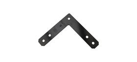 Placa de canto National Hardware 30x6,4x0,5 cm preta Placa de canto National Hardware 30x6,4x0,5 cm preta