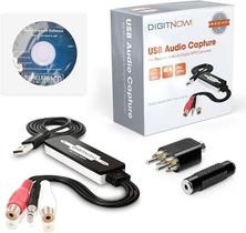 Placa de captura de áudio USB 2.0 DigitPro para discos e fitas de vinil
