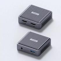 Placa de captura de vídeo Hagibis 4K HDMI PS45 para gravação de jogos streaming ao vivo Cinza