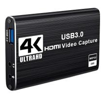 Placa De Captura De Vídeo Hdmi 4k Full Hd Usb 3.0 Com Áudio