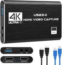 Placa de Captura de Vídeo KGEAMP 4K HDMI USB 3.0 - 1080p 60FPS