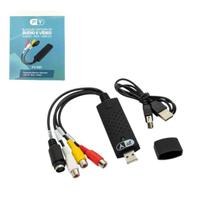 Placa de Captura de Vídeo USB EasyCap para Notebook PC Xbox PS3 VHS DVD RCA S-Vídeo FY-707 Placa de Captura de Vídeo USB EasyCap para Notebook PC Xbox PS3 VHS DVD RCA S-Vídeo FY-707