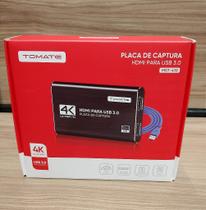PLACA DE CAPTURA HDMI PARA USB 3.0 4K TOMATE MST-410 - Ideal para Gamers e Criadores de Conteúdo PLACA DE CAPTURA HDMI PARA USB 3.0 4K TOMATE MST-410 - Ideal para Gamers e Criadores de Conteúdo
