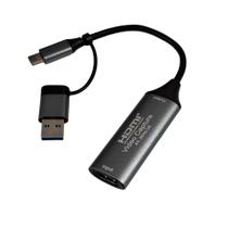 Placa de Captura Hdmi Streaming 4K 60hz Compatível Windows, MacOS, Android e Linux F3 Placa de Captura Hdmi Streaming 4K 60hz Compatível Windows, MacOS, Android e Linux F3