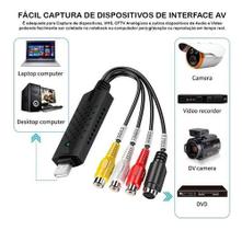 Placa De Captura Vídeo USB Easycap Áudio-vídeo Notebook Pc - toys