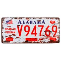 Placa De Carro Decor Em Madeira State Route - Alabama