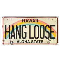 Placa de Carro Decor em Madeira State Route - Hawaii - Hang Loose