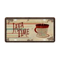 Placa de Carro Decorativa Café - Coffee Time