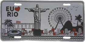 Placa de Carro Decorativa Lembrança Rio De Janeiro Souvenir Placa de Carro Decorativa Lembrança Rio De Janeiro Souvenir