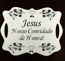 Placa de Casamento para Entrada de Igreja - Design Vazada com Flores e Corações
