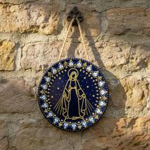 Placa De Cerâmica Católica Porta Parede Proteção Luxo 16 Cm -